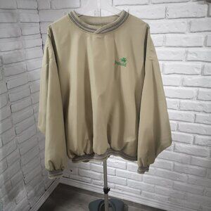 VTG North End Men's Size XL Grey & Taupe Fully Lined Loose Fit Golf Windbreaker
